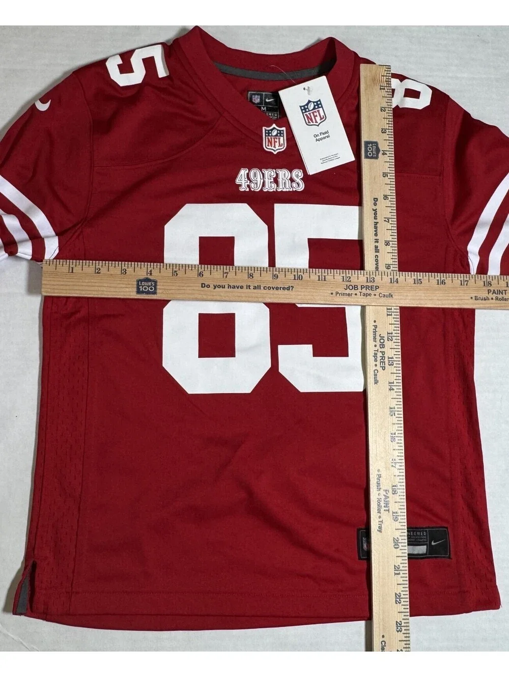 Nike George Kittle San Francisco 49ers Red Jersey Youth M NEW NWT